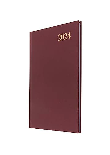 Image of Collins Debden Collins Essential A5 Diary Week to View Planner 2024 - Complete Planner 2024 Daily Weekly and Monthly View - (A5 Size Maroon)