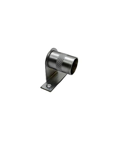 Image of Euroart End Wardrobe Tube/Rod Rail End Centre Socket Support Fitting Bracket 19mm- Satin Chrome, ideal solution for securing wardrobe hanging rails