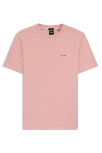 Image of BOSS Mens Logo T-Shirt, Design Short Sleeve Cotton Pink 686 3XL