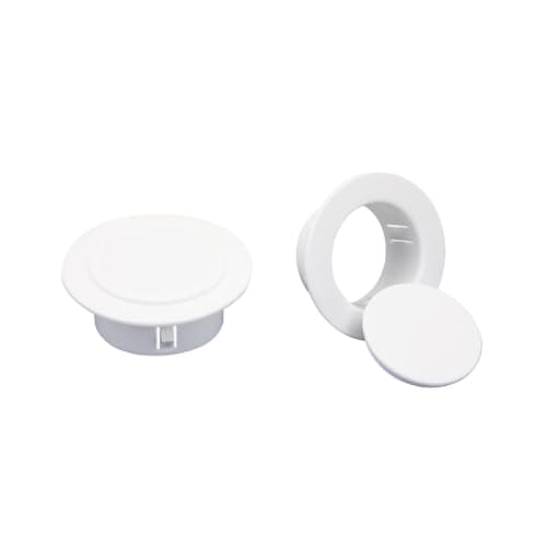 Image of JIHUOO 2 Pcs 100mm Round Plastic Hole Plugs - Large Wall Hole Plugs Locking Tubes Pipe Insert End Caps for Pipeline Protection