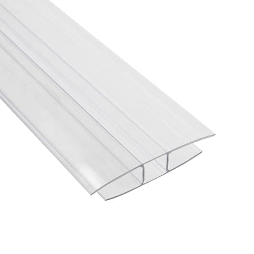 Image of Clear H-Section Polycarbonate Sheet Joining Strip Muntin - 10mm, 1.45m