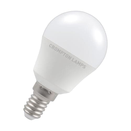 Image of Crompton Lamps LED Golfball 5W SES-E14 Dimmable (40W Equivalent) 6500K Daylight Opal 470lm SES Small Screw E14 Round Frosted Light Bulb