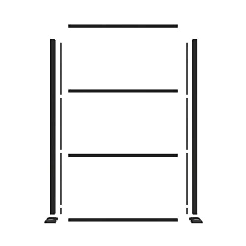 Image of Matte Black Aluminum Decorative Screen Panel Frame Kit