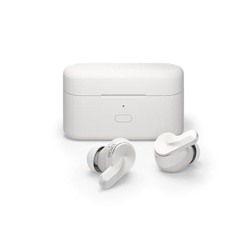 Image of EPOS ADAPT E1 True Wireless Earbuds White - Hybrid ANC, Multi-Point Bluetooth, Microsoft Teams & Made for iPhone Certified, 50H Battery, Wireless Charging, Semi Open, USB C Dongle IPX5 Water Resistant