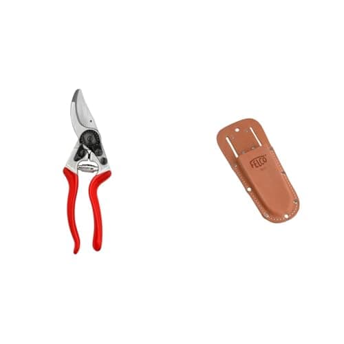 Image of FELCO Model 8 Secateurs (Large) & F-910 Model Leather Holster, Brown