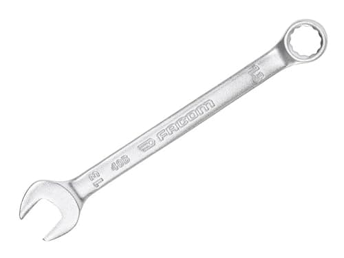 Image of Facom 40B.13 Slim Metric Combination Spanner 13mm - 12-Point OGV, 15° Offset Ring and Handle, matt Chrome Finish.
