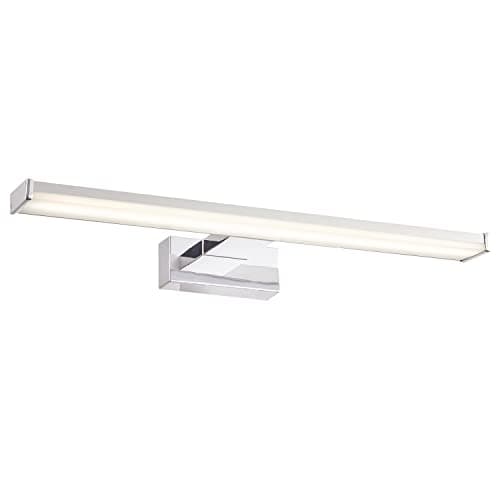 Image of National Lighting Rigby LED Over Mirror Light IP44 Cabinet Bathroom Shower Room Chrome Effect Waterproof Vanity Designer Wall Mirror Light
