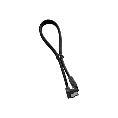 Image of CableMod CM-CAB-RSAT-N30KK-R ModMesh Right Angle SATA 3 Cable - Black
