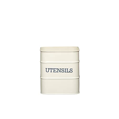 Image of KitchenCraft Living Nostalgia, Kitchen Utensil Holder, Metal, 15 x 16 cm, Antique Cream