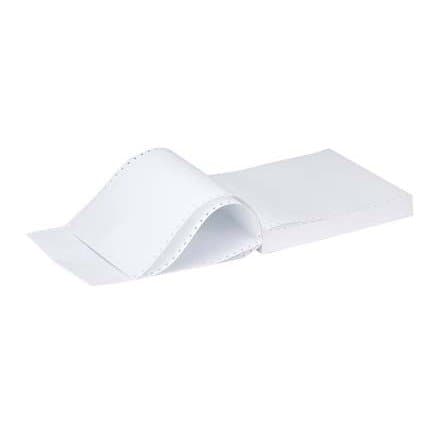 Image of Q-Connect 11x9.5 Inches 1-Part 60gsm Plain Micro-Perforated Listing Paper (Pack of 2000) C16MP