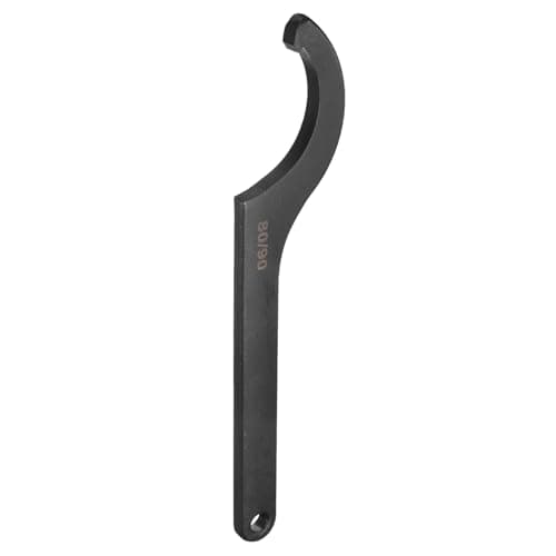 Image of sourcing map C Hook Spanner Wrench, 80-90mm C Pin Motorcycle Shock Nut Chrome Vanadium Spanner Wrench Tool with 5mm Square Head for Machine, Vehicles, Mechanical