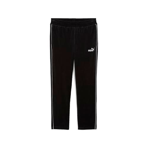 Image of ESS Elevated Velour Track Pants Puma Black