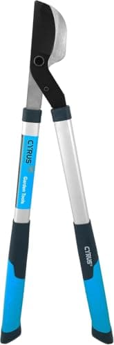 Image of CYRUS 70cm Heavy Duty Anvil Loppers for Tree Trimming, 40mm Cutting Capacity, Carbon Steel Blade, Lightweight Aluminium Alloy Handles & Non-Slip Grip for Effortless Pruning