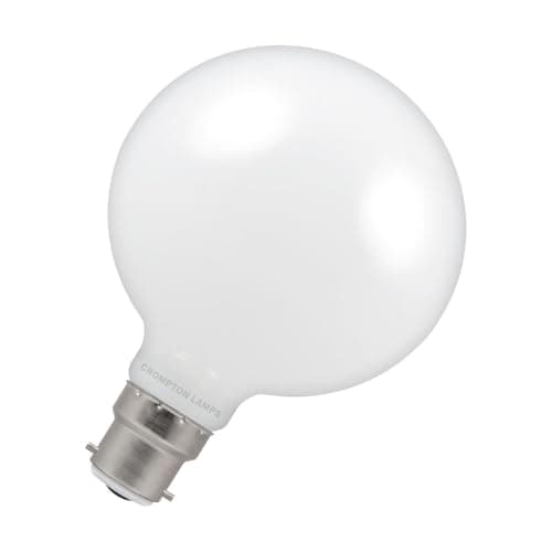 Image of Crompton Lamps LED G95 Globe 7W BC-B22d Bayonet | Large Bayonet Light Bulbs 95mm | 60W Warm White Equivalent | Dimmable Light Bulb | Energy-Saving Bulbs for Ceiling Lights