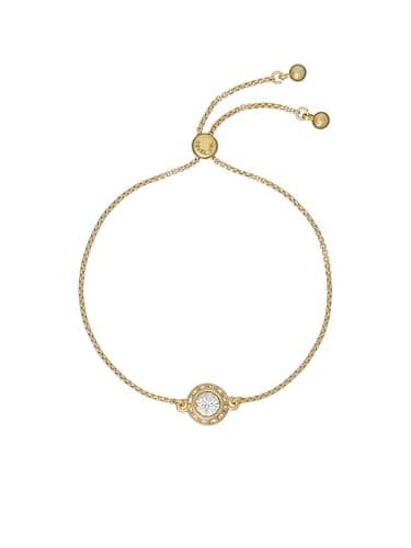 Image of Ted Baker Soleta Solitaire Sparkle Crystal Adjustable Bracelet For Women (Gold Tone/Crystal)