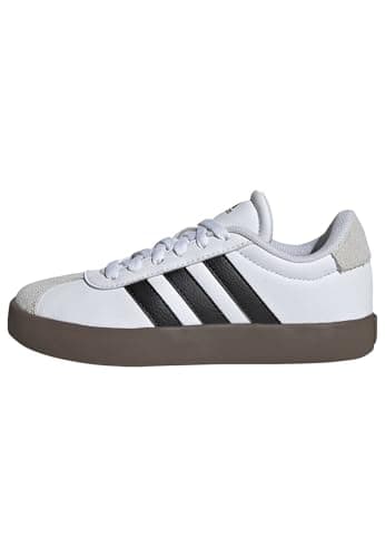 Image of adidas Unisex Kids VL Court 3.0 Shoes, Cloud White/Core Black/Grey One, 13 UK Child