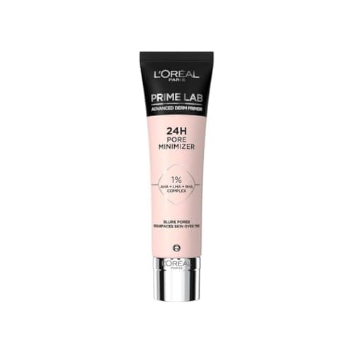 Image of L'Oréal Paris Pore Minimiser Primer, Advanced Derm Primer, Blurs Pores For Upto 24H, Resurfaces SkinHelps Rebalance Skin, Matte Finish, 24H Wear, Prime Lab, 30ml