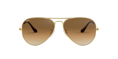 Image of Ray-Ban Unisex Aviator Sunglasses, Gold, 55 mm UK