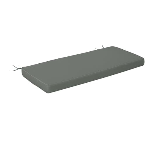 Image of Outsunny Garden Bench Cushion 2 Seater Loveseat Seat Pad for Patio Swing Furniture for Indoor & Outdoor Use, 120 x 50 x 8 cm, Grey
