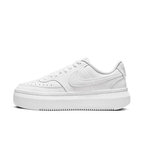 Image of Nike Women's Court Vision Alta Sneaker, White/White-White, 4.5