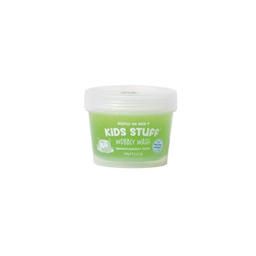 Image of Kids Stuff Green Wobbly Wash with Apple Fragrance | Wobbly Texture for Bathtime Fun | Dermatologically Tested | Mild & Gentle on Young Skin | Vegan | 100g
