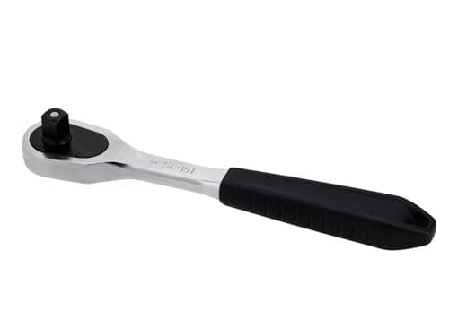 Image of Facom SL.151 Slim Pear Head 1/2" Drive Ratchet - 72-Tooth, Ergonomic Handle, Matte Chrome Finish