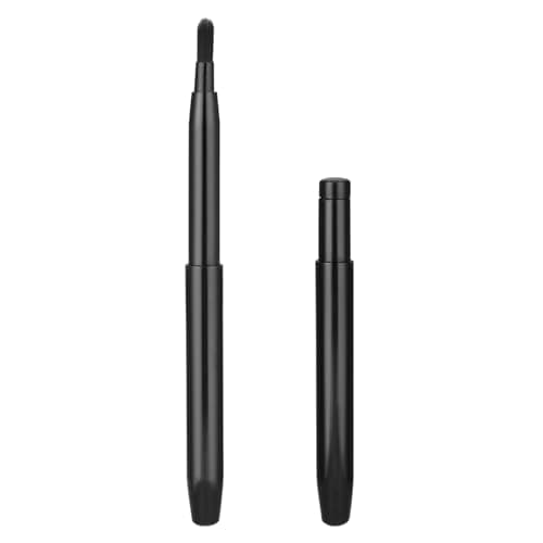 Image of 2 Pack Retractable Lip Brush for Lipstick, Lipstick Brush Lip Liner Pencil Brushes Flat Lips Balm Applicator Travel Lipliner Brushes for Lipsticks, Lipgloss, Eyeshadow Travel