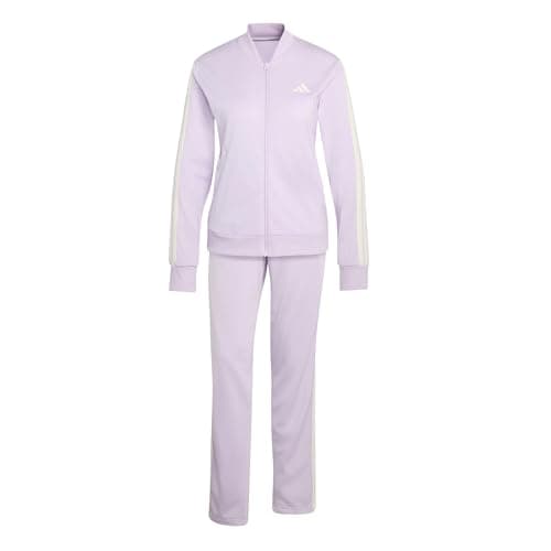 Image of adidas Women's ESSENTIALS 3-STRIPES TRACKSUIT, ice lavender/off white, S