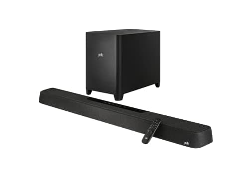 Image of Polk Audio MagniFi Max AX Dolby Atmos 5.1.2 Soundbar System, Wireless Subwoofer, DTS:X, Chromecast, Alexa, Spotify Connect, AirPlay 2 & Bluetooth - Black