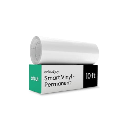 Image of Cricut Joy Smart Permanent Adhesive Vinyl | 14 cm × 3 m | White | Self-Adhesive Vinyl Roll | Ideal for Customising Mugs, Labels, Cards & DIY Crafts
