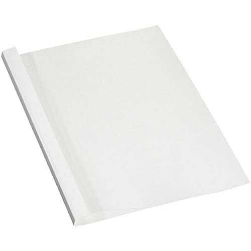 Image of Fellowes 10mm Thermal Binding Covers - 81-100 Sheet Capacity - Pack of 100 White Thermal Binding Covers