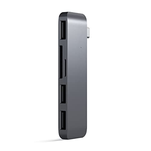 Image of SATECHI Aluminium Type-C USB 3.0 3-in-1 Combo Hub Adaptor - 3 USB 3.0 Ports and Micro/SD Card Readers - for M2/ M1 MacBook Pro/Air, M2/ M1 iPad Pro/Air, Mac Mini, iMac (Space Grey)