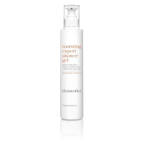 Image of This Works Morning Expert Shower Gel, 250 ml - Invigorating Body Wash with Lavender, Peppermint and Rosemary Essential Oils - Mood-Boosting Sulphate-Free Shower Gel for Men and Women