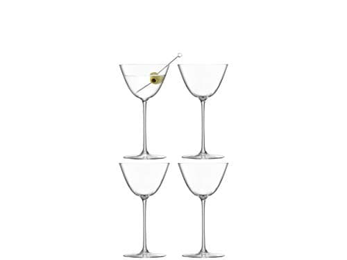 Image of LSA International Borough Martini Glass 195 ml Clear | Set of 4 | Dishwasher Safe | BG08
