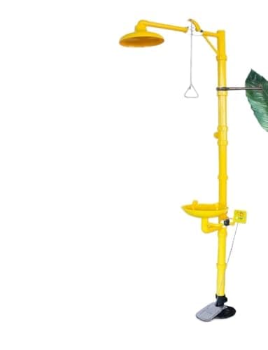 Image of Emergency Eyewash Shower Station - Portable Safety Equipment for Industrial and Laboratory Use, Provides Immediate Eye and Face Wash in Chemical Accidents