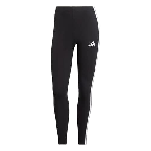 Image of adidas Women's Essentials 3-Stripes Cotton Leggings, Black/White, L
