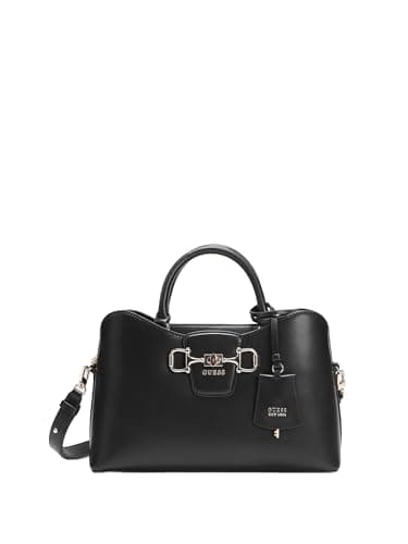 Image of GUESS handbag cross body bag Janie Girlfriend Satchel Black