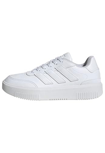 Image of adidas Women's COURTBLOCK Shoes, FTWR White/FTWR White/FTWR White, 6 UK