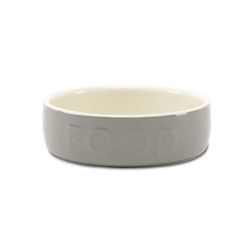 Image of Scruffs Classic Stoneware Pet Food Bowl 15 cm x 15 cm x 5.5 cm Grey