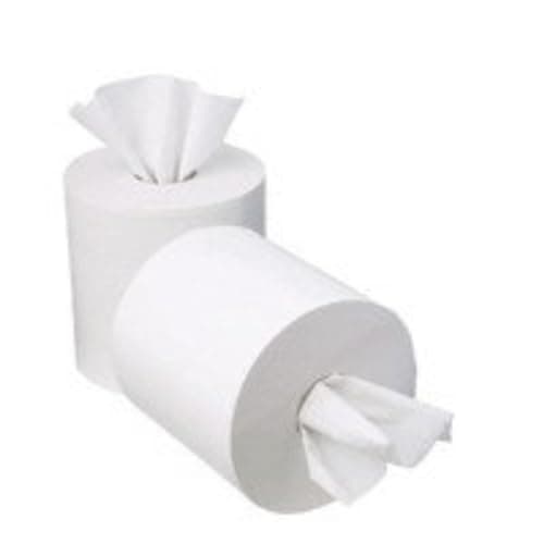 Image of 2Work 1-Ply Mini Centrefeed Roll 120M 70mm Core White (Pack of 12) KF03784
