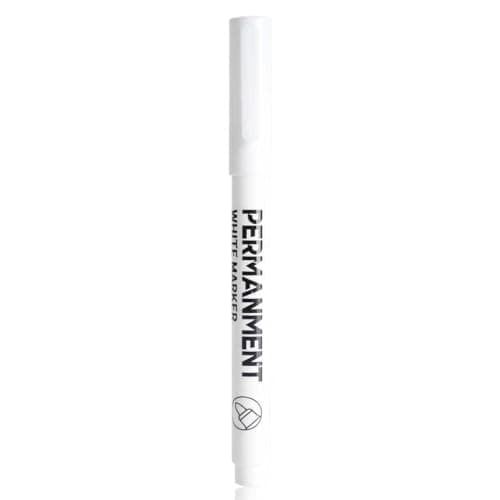 Image of SMOOTHERPRO White Permanent Marker Pens | 1.0 mm Tip Waterproof White Pens Quick Dry Fabric Marker | for Clothes Glass Metal Stones Rock Painting Ceramic Wood Canvas (PWM01-1) 1 Pcs