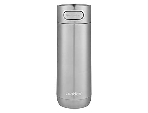 Image of Contigo Luxe Autoseal Travel Mug, Stainless Steel Thermal Mug, Vacuum Flask, Leakproof Tumbler, dishwasher safe, Coffee Mug with BPA Free Easy-Clean Lid, Stainless Steel, 470 ml