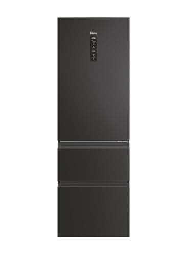 Image of Haier 3D 60 Series 3 HTW3618ENPB Wifi Connected 185cm 60/40 No Frost Fridge Freezer - Slate Black - E Rated