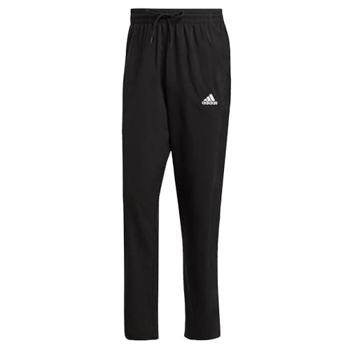Image of adidas Men's AEROREADY Essentials Stanford Open Hem Embroidered Small Logo Pants, Black, XL