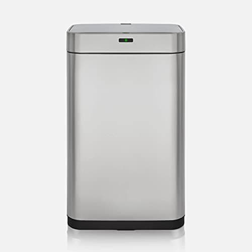 Image of Tower T838001S Square Sensor Bin with Fingerprint Proof Coated Exterior, Steel, Capacity - 75 litres