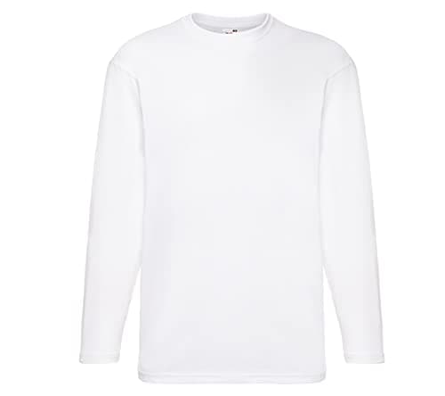 Image of Fruit of the Loom 61-038-0 Long-Sleeved T-Shirt - White - Large
