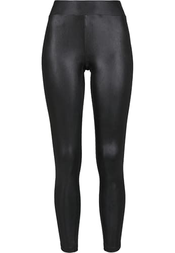 Image of Urban Classics Women's Women's Imitation Leather Leggings, Black, XS UK