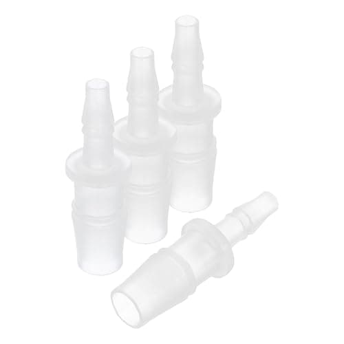 Image of Rebower 4 Pack Plastic Hose Barb to Adapter, 3/8"(10mm) Barb x 3/16"(5mm) for Home Gardening, Water Treatment, Hose Quick Connect Fittings
