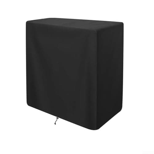 Image of Minhe Outdoor Play Kitchen Cover for Step2 Children Set, 210D Oxford Fabric Dustproof UV Protection, Secure Fit with Drawstring, Garden Toy Cover, Black(114L*38W*109H CM)