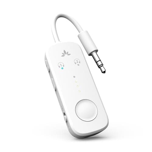 Image of Avantree Relay - Airplane Bluetooth 5.3 Adapter with Qualcomm aptX Adaptive, Supports 2 AirPods or Headphones, 20H Playtime, 3.5mm AUX Jack Wireless Audio Transmitter for Planes, Airline, Travel